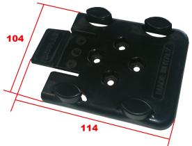 PARAGOLPES 636200 - SOPORTE CUÑA PARADA DE PLASTICO L225, H100, P90