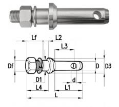 BULONES 501320 - BULON ROSCADO  Ø 22 L.50