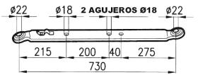 BRAZOS AJUST.-LAT. 502860 - BARRA TIRO FIAT  L. 730 75X14