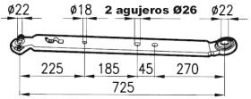 BRAZOS AJUST.-LAT. 502870 - BARRA TIRO FIAT  L. 725 90X20