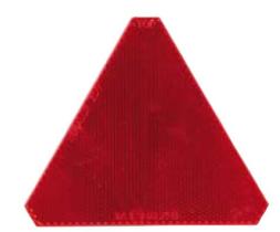 CATADRIOPTICOS 352802 - CATADIOPTICO TRIANGULAR ROJO 136X117 ADESIVO