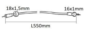 VOLANTES 623660 - CABLE CUENTA REVOLUCIONES SDF LT. 550 MM 16X100 18X150