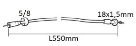 VOLANTES 623690 - CABLE CUENTA REVOLUCIONES SAME LAMBORGHINI LT. 550 MM 18X150