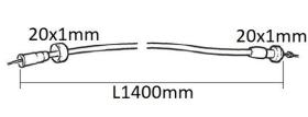 VOLANTES 623720 - CABLE CUENTA REVOLUCIONES PARA BCS LT. 1400 MM 20X100 20X100