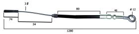 CABLE EMBRAGUE 769610 - CABLE EMBRAGUE AGRIA LT. 1280 MM LARGO