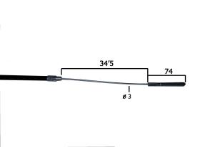 CABLE EMBRAGUE 802838 - CABLE EMBRAGUE AGRIA LT. 1110 MM LF. 660 MM CORTO