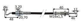 CABLE ACELERADOR 830880 - CABLE DISTRIBUIDOR L 3000 MM CON GANCHO
