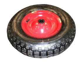 RUEDAS 401642 - RUEDA ROJA CARRETILLA 4,00X8 CON RODAMIENTOS METALICA