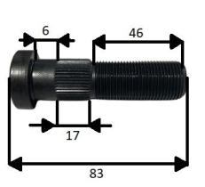 ACCESORIOS REMOLQUE 403202 - TORNILLO ACERO 10.9 Ø20X150 L75MM Z46