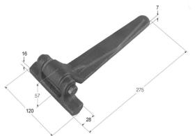 ACCESORIOS REMOLQUE 620081-4 - BISAGRA FUNDICION 1750X120 VOLQUETE (ECHARTE)