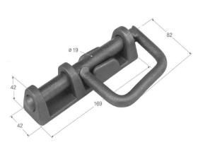 ACCESORIOS REMOLQUE 620084-5 - CERROJO FUNDICION GRANDE L169 MM CR5