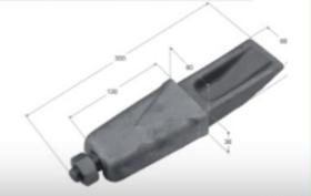 ACCESORIOS REMOLQUE 620502 - CUÑA FORJADA CON TORNILLO PILAR 80X30