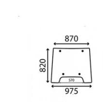 CRISTAL / ACCESORIOS CABINA 000985910 - CRISTAL DELANTERO SDF 870X820X975 ( BLANCO )