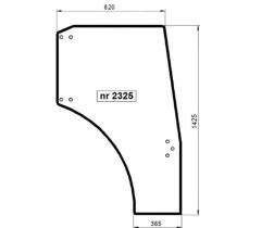 CRISTAL / ACCESORIOS CABINA 00107076010 - CRISTAL PUERTA DER CABINA L 1425 X 820 X365  ( ABOMBADO )
