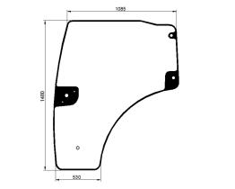 CRISTAL / ACCESORIOS CABINA 001636860 - CRISTAL PUERTA IZQ. SDF L480X1085X530