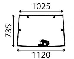 CRISTAL / ACCESORIOS CABINA 00168529010 - CRISTAL DELANTERO SDF 1125X735X1120 MM