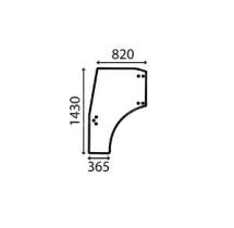 CRISTAL / ACCESORIOS CABINA 0125719010 - CRISTAL PUERTA IZQ. SDF AGCO 1430X820X365