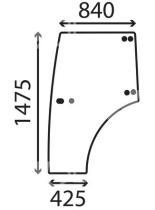 CRISTAL / ACCESORIOS CABINA 0128251100 - CRISTAL PUERTA IZQ. CLAAS 1475X840X425