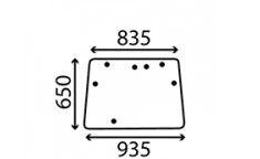CRISTAL / ACCESORIOS CABINA 3553158M1 - CRISTAL DELANTERO AGCO 835X935X650