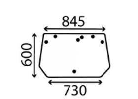 CRISTAL / ACCESORIOS CABINA 3659532M1 - CRISTAL TRASERO AGCO RG1 845X600