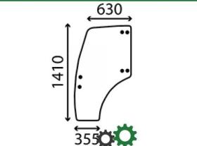 CRISTAL / ACCESORIOS CABINA 3667430M1 - CRISTAL PUERTA IZQ. AGCO CNH