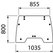 CRISTAL / ACCESORIOS CABINA 3679334M1 - CRISTAL CABINA AGCO 855X1035 ALTO 800