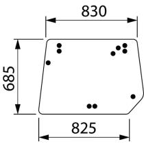 CRISTAL / ACCESORIOS CABINA 3679459M1 - CRISTAL TRASERO AGCO L. 830 ALTO 685