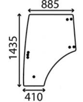 CRISTAL / ACCESORIOS CABINA 3686117M2 - CRISTAL PUERTA IZQ AGCO 885-410 1435 MM ALTO