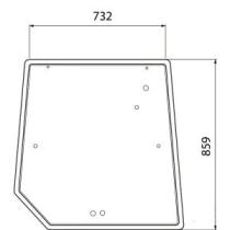 CRISTAL 4352083M91 - CRISTAL TRASERO VENTANA AGCO 735/690INF 865 ALTO
