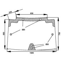 CRISTAL / ACCESORIOS CABINA 44911501 - CRISTAL CNH 680X730X1105