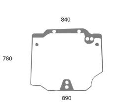 CRISTAL / ACCESORIOS CABINA 44911795 - CRISTAL TRASERO CNH 480 ALTO 780 X470