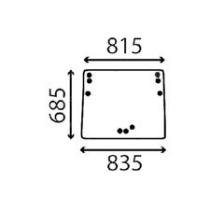 CRISTAL / ACCESORIOS CABINA 450235A1 - CRISTAL PARABRISAS ANCHO 815-835 ALTO 685