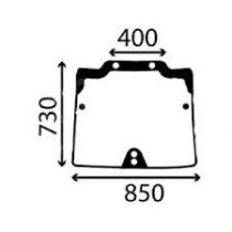 CRISTAL / ACCESORIOS CABINA 47127547 - CRISTAL PARABRISAS ABOMBADO 850X730 MM