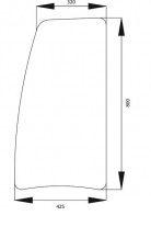 CRISTAL / ACCESORIOS CABINA 6000106470 - CRISTAL TRASERO IZQ. CLAAS 800X425MM