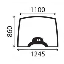 CRISTAL / ACCESORIOS CABINA 6517705M4 - CRISTAL DELANTERO AGCO 1100X1245 ALTO 860 MM