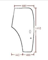 CRISTAL / ACCESORIOS CABINA 82000396 - CRISTAL PUERTA IZQ. 680X1492X400 ABOMBADO