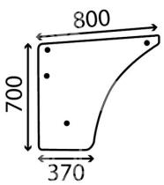 CRISTAL / ACCESORIOS CABINA 9966368 - CRISTAL CNH INFERIOR PUERTA CABINA BRIEDA