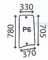 CRISTAL / ACCESORIOS CABINA ER047752 - CRISTAL LATERAL JHD