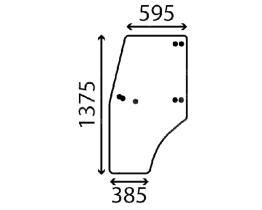 CRISTAL / ACCESORIOS CABINA ER047754 - CRISTAL PUERTA IZQ. JHD 1375X595X385