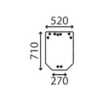 CRISTAL ER372409 - CRISTAL TRASERO VENTANA JHD 710X520X270