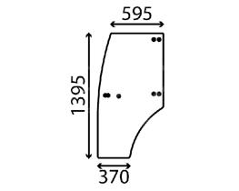 CRISTAL / ACCESORIOS CABINA ER387925 - CRISTAL CABINA PUERTA IZQ. CARRARO JHD 595X1395