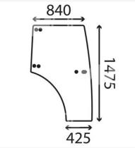 CRISTAL / ACCESORIOS CABINA ER526430 - CRISTAL PUERTA DER CARRARO JHD 1490X830X435