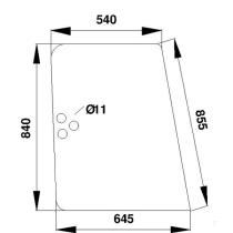 CRISTAL / ACCESORIOS CABINA R1004 - CRISTAL VENTANA LATERAL .DER. RENAULT