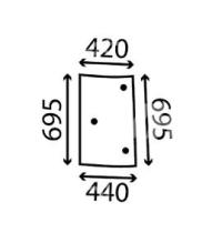 CRISTAL / ACCESORIOS CABINA T029070532 - CRISTAL LATERAL IZQ KUBOTA