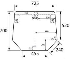 CRISTAL / ACCESORIOS CABINA VA0374757 - CRISTAL TRASERO MFE 775X455X700 ALTO