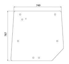 CRISTAL / ACCESORIOS CABINA VA374756 - CRISTAL TRASERO CABINA AGCO