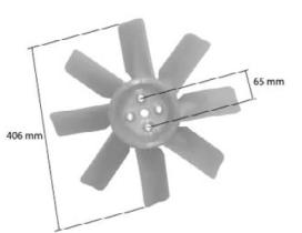 MOTOS 133940 - VENTILADOR CNH Ø406 ASPAS