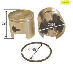 PISTON 040325178 - PISTON Y SEGMENTOS MOTOSIERRA 12 0403251
