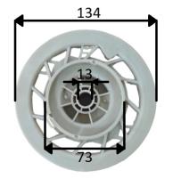 DUCATI DTL287000MP611 - POLEA ARRANCADOR DTL 7000 INT Ø13MM EXT Ø134MM