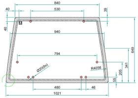 CRISTAL / ACCESORIOS CABINA 070406121001V - CRISTAL DELANTERO VERDE LANDINI REX FRUTERO
